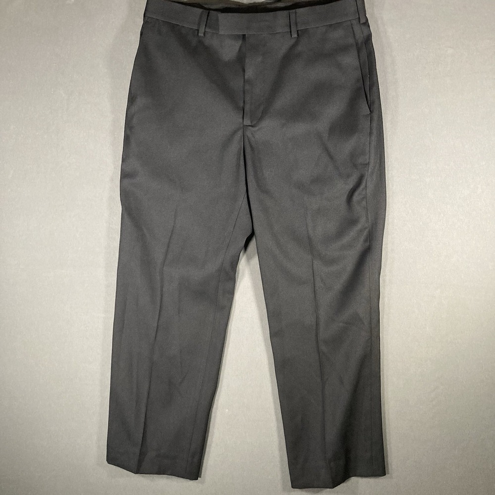 Savane Tailored Flex Waist Dress Pants Pleated Black 34x27‎